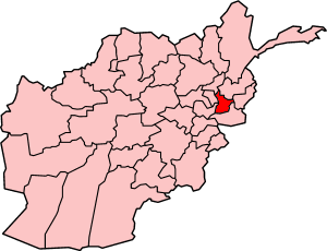 The location of Laghman Province within Afghanistan