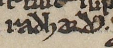 Rhydderch ap Dyfnwal (British Library MS Cotton Faustina B IX, folio 8v)