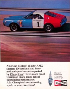 1968 AMX Breedlove Records Champion Plug AD