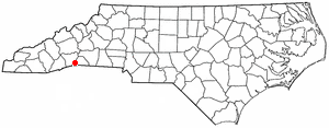 Location of Saluda, North Carolina