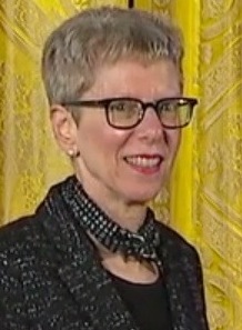 Terry Gross at White House, medal (cropped).jpg