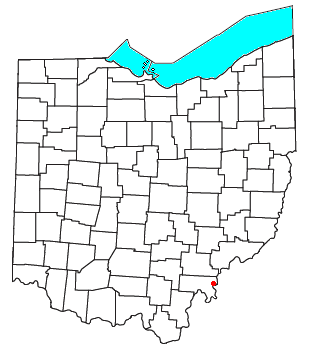 Location of Long Bottom, Ohio