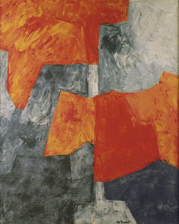 Serge Poliakoff Composition grise et rouge 1964