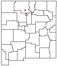 Location of the Echo Amphitheater within New Mexico
