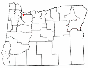 Location of Sunnyside, Oregon