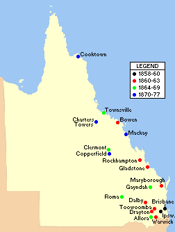 Municipalities Queensland 1858-1877