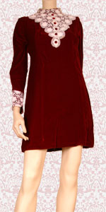 Red velvet mini dress 1435042510