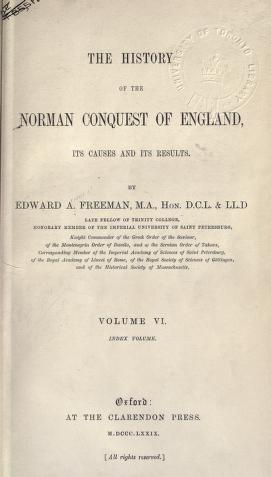 Freeman's Norman Conquest
