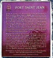 Fort Saint-Jean plaque by Historic Sites and Monuments Board of Canada