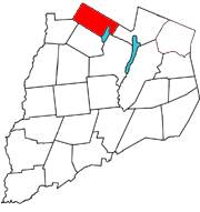 Otsego County map with the Town of Richfield in Red