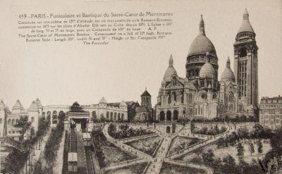 75-Paris-Funiculaire et Basilique du Sacré-Coeur de Montmartre-ND