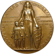 Jonas Salk Congressional Gold Medal (reverse)
