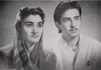 Raj Kapoor with his wife Krishna