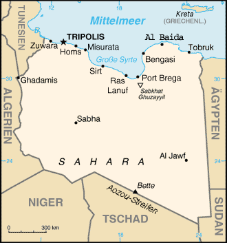 Karte Libyens