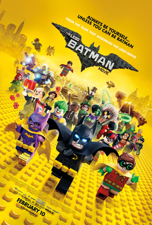 Batman, Robin, Batgirl and the rest of DC characters are on the run for the yellow background from Lego.