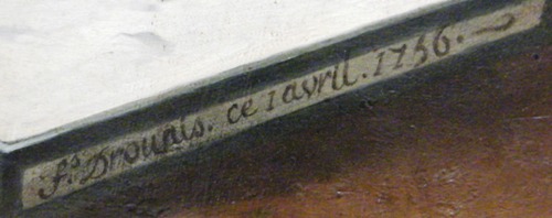 Signature of Francois Hubert Drouais (1756)