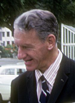 Coloured photograph of Ian Smith