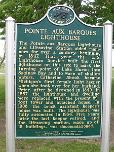 Point aux Barques Marker