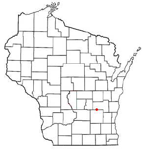 Location of Waupun, Wisconsin