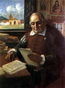 Painting of Juan Rodríguez Freyle