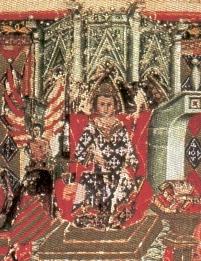 James III of Majorca on his throne.JPG