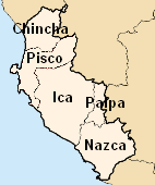 Provinces of the Ica region in Peru