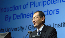 Shinya Yamanaka giving a lecture at NIH