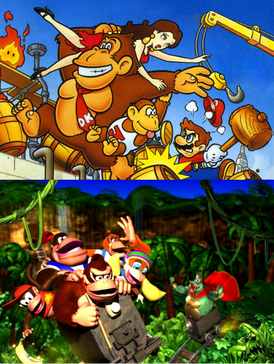 Donkey Kong 94 and 64 characters