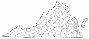 Location of MountAiry, Virginia