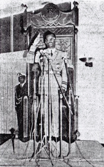 Mobutu swearing in, 1970