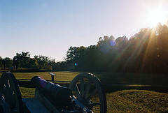 Sunset over the battlefield at Star Fort