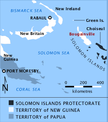 Location of Bougainville