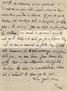 Lettre de Robert Browning à Elizabeth Barrett Browning datée en 1846