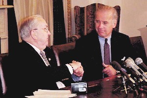 Joe Biden and Jesse Helms