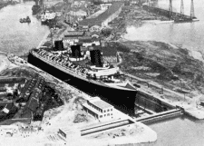 SS Normandie in dock St Nazaire