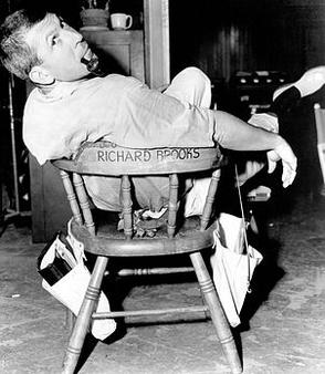 Richard Brooks on set set at MGM Studios in the 50's
