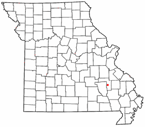 Location of Glover within Missouri