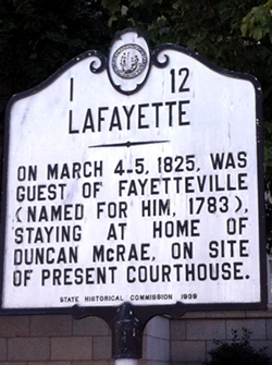 Lafayette information sign