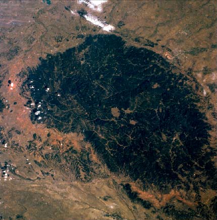 Black hills from space