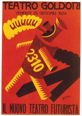 New Futurist Theater poster, F. Depero, 1924