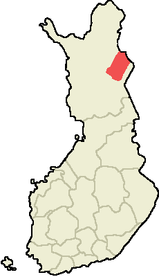 Savukoski Suomen maakuntakartalla