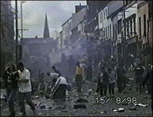 Omagh after blast