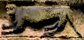 Sandstone carving of 'Cheshire Cat', St Wilfrid's Church, Grappenhall