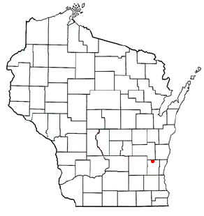 Location of Kewaskum (town), Wisconsin
