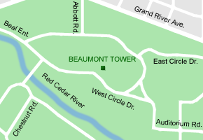 MSU Beaumont Tower map.png