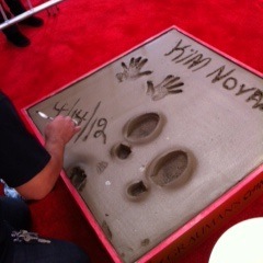 Kim Novak signature, handprint and footprint - Grauman's Chinese Theatre