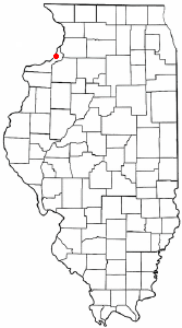 Location of Rapids City, Illinois