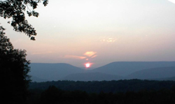 Saddle Mountain as viewed at sunrise from Skyline, West Virginia