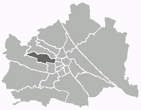 Location of the district within Vienna