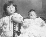 Millvina Dean and her brother, Bertram